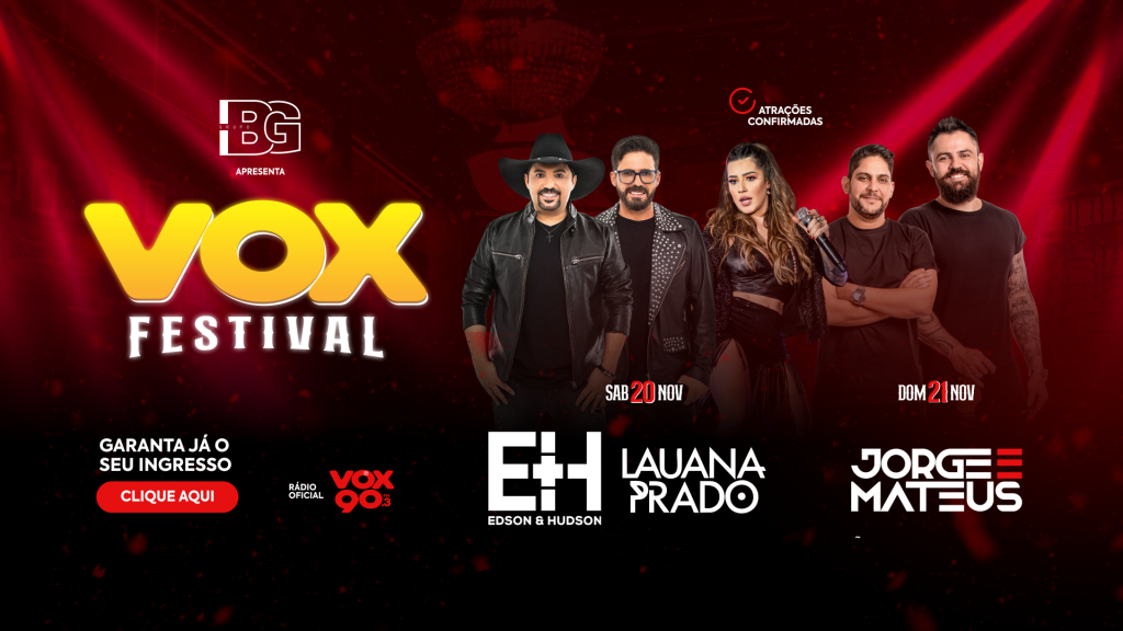 Vox Festival 2021: Vox90 anuncia evento no Recinto da Festa do Peão de Americana com grandes atrações confirmadas