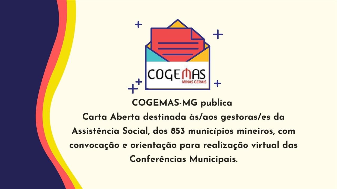 Cogemas-MG publica Carta Aberta para gestões municipais