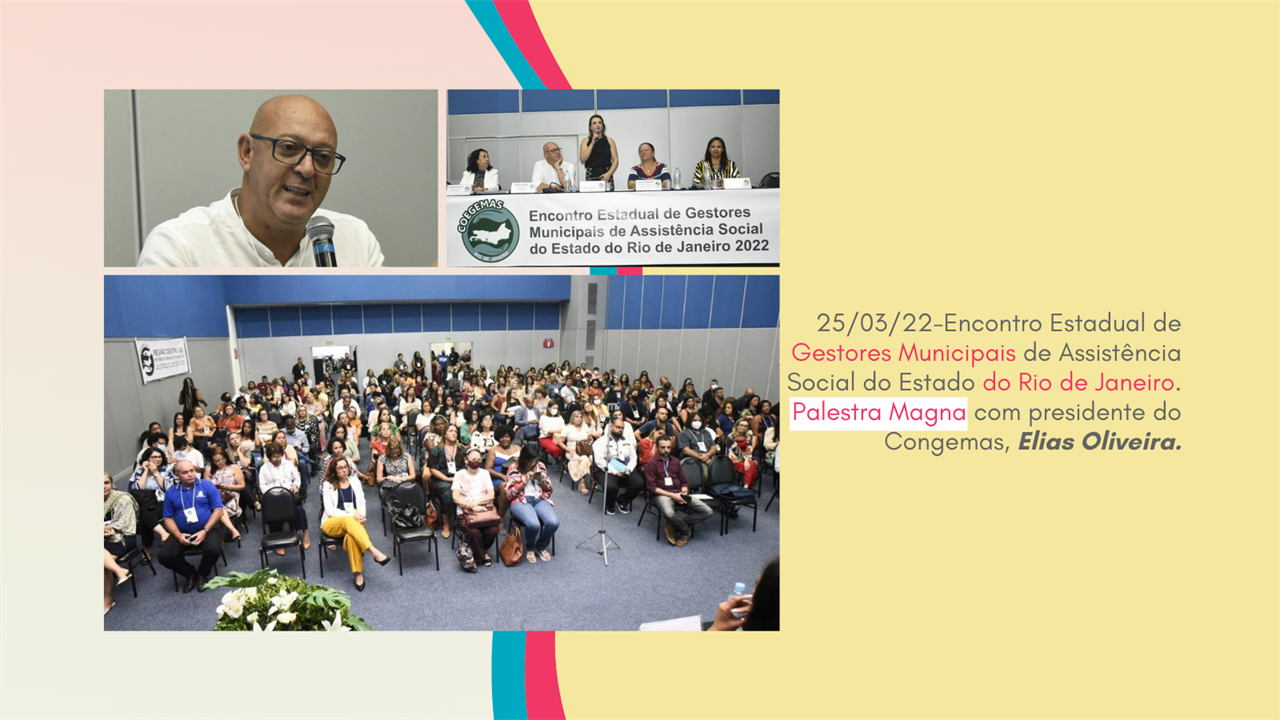 Presidente do Congemas apresenta Palestra Magna em Encontro de gestores/as no RJ