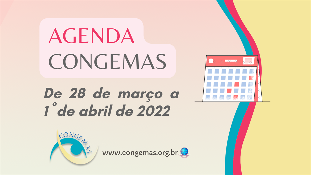 Agenda da semana! (De 28 de março a 1º de abril)