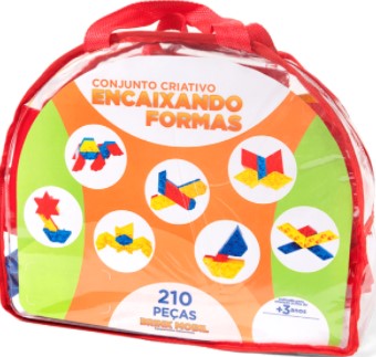 Conjunto Criativo encaixando formas -210 peças Conjunto Criativo encaixando formas -210 peças