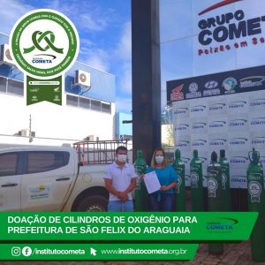 Prefeitura de São Félix do Araguaia recebe doação de Cilindros de Oxigênio do Grupo Cometa de Cáceres – MT