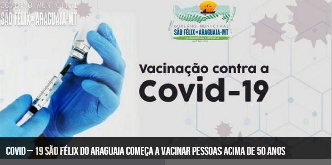 Covid – 19 São Félix do Araguaia começa a vacinar pessoas acima de 50 anos