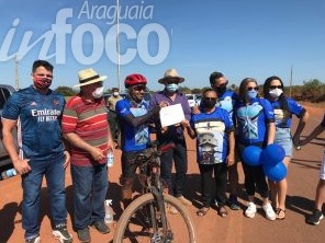 Em apoio a ciclista, Presidente da Câmara Américo Alves participa de homenagem pelos 30 anos de Aeronáutica