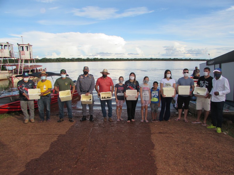 Projeto Amigos da Natureza em parceria com a Prefeitura de São Félix do Araguaia – MT solta mais de 5 mil tartarugas no Rio Araguaia