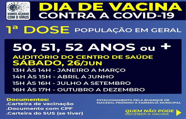 Carlos Barbosa irá vacinar contra a Codiv-19 na tarde deste sábado,26