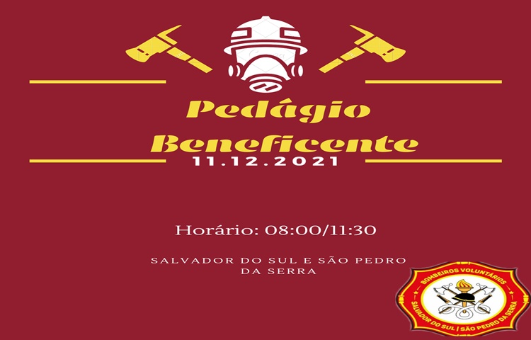 Bombeiros Voluntários Salvador do Sul e São Pedro da Serra promovem pedágio solidário