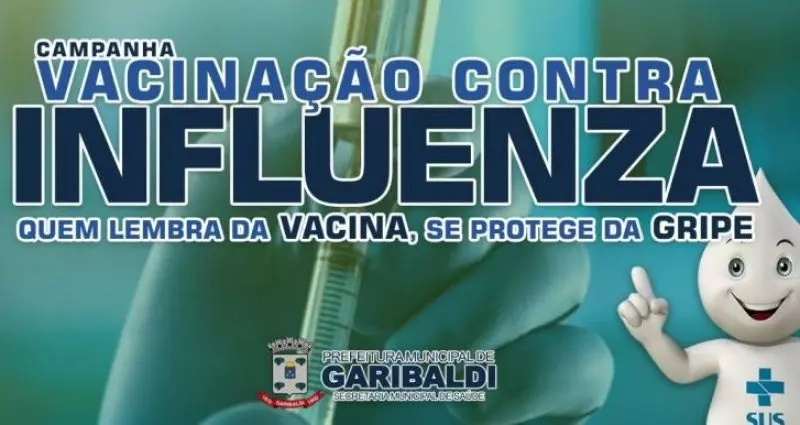Última oportunidade para realizar a vacina da Influenza será no sábado, 2, em Garibaldi