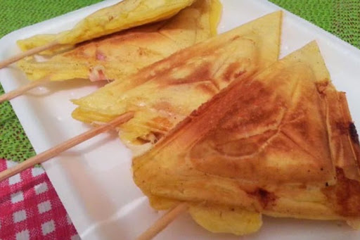 Crepe suíço na sanduicheira