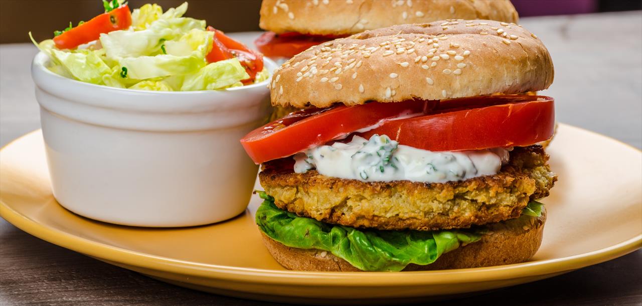 Hambúrguer vegano de Lentilha