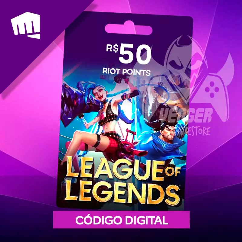 Cartão League of Legends R$ 25 Reais Pré-pago Gift Card 