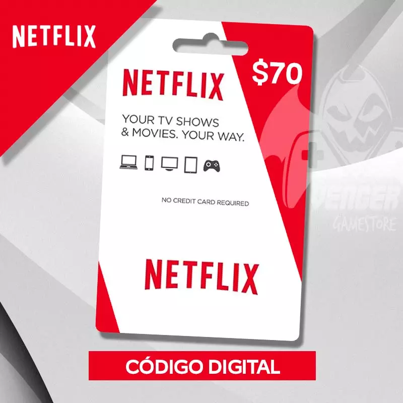 Comprar Cartão Netflix Pré-pago R$70 Reais