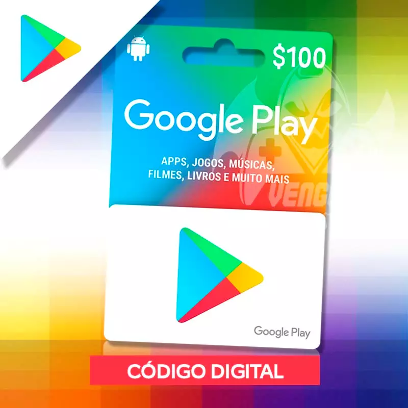 Google Play Gift Card R$100 Cartão Presente - Venger Games