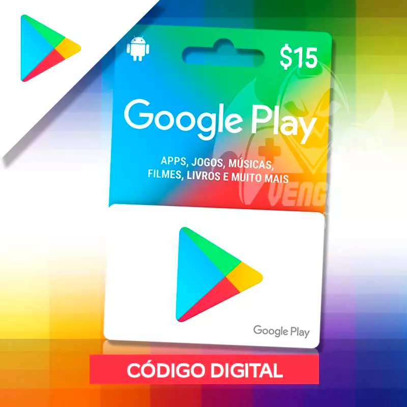 Cartão Pré-pago Google Play R$ 15 Reais Presente Assinatura Gift - AB GAMES