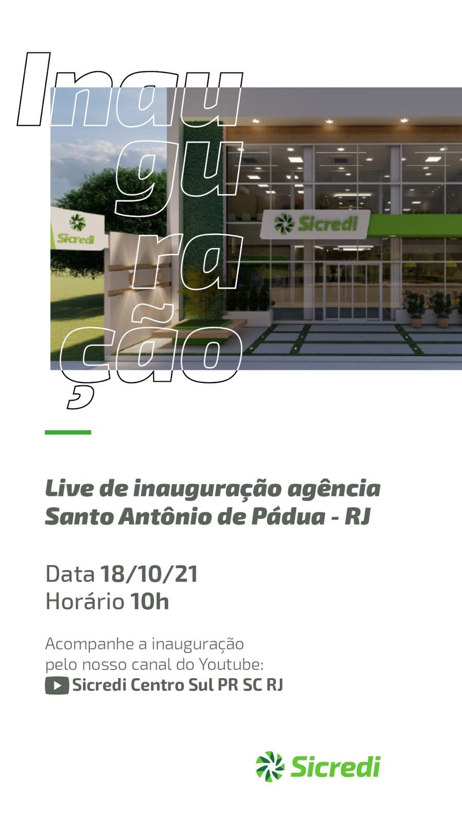 Sicredi irá inaugurar sua nova agencia em Pádua (RJ) no próximo dia 18