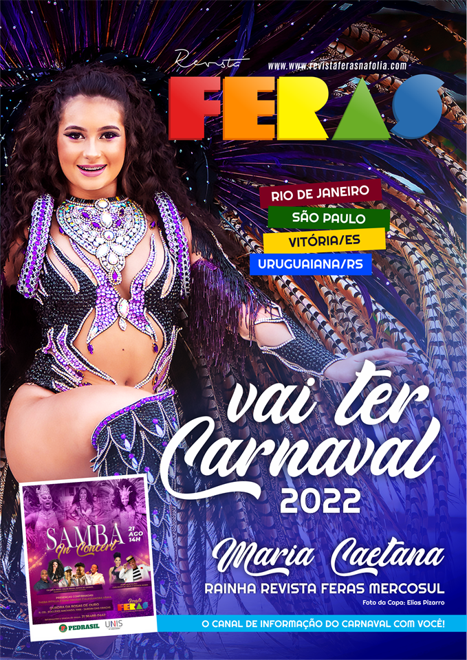 CARNAVAL 2022! ENCARTE PROMOCIONAL DA REVISTA FERAS GANHA VIDA COM MARIA CAETANA NA CAPA