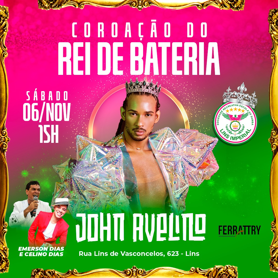 Lins Imperial faz festa neste sábado para coroar rei de bateria