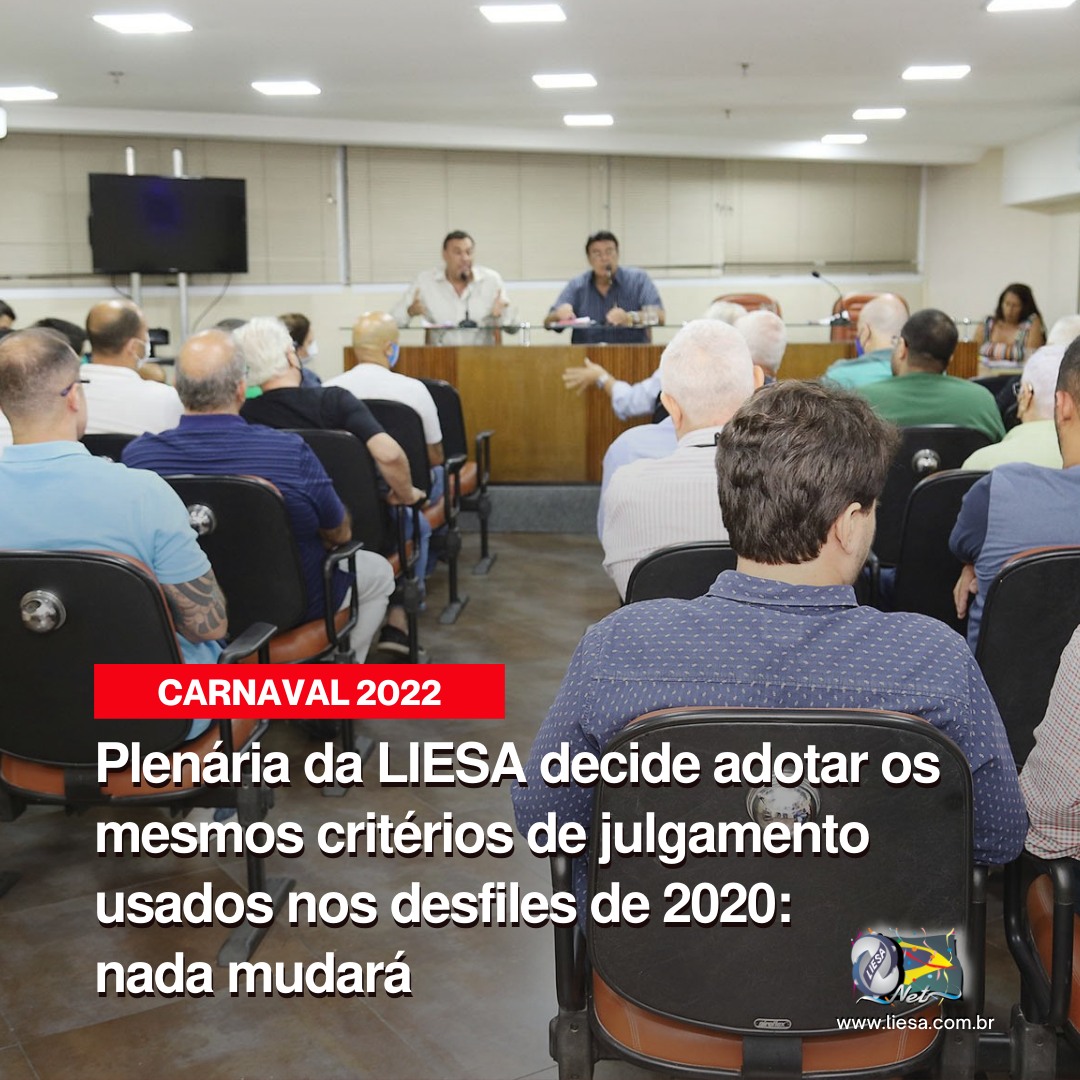 Os critérios de julgamento que serão adotados nos desfiles das Escolas de Samba do Grupo Especial no Carnaval 2022