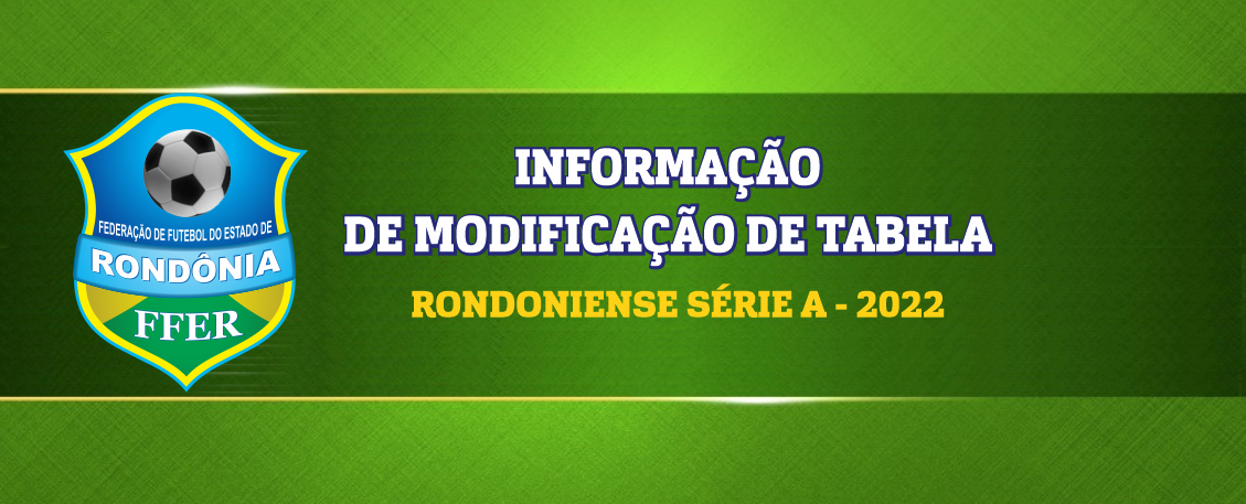 Duas partidas do Rondoniense-2022 passam por mudanças de dados