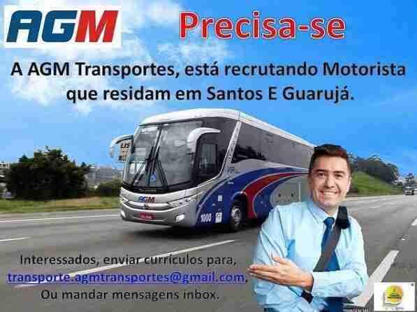 Vaga de motorista de ônibus na AGM Transportes