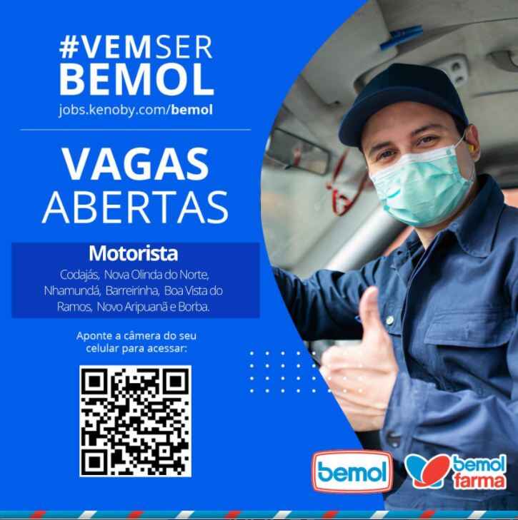 Vaga para motorista na Bemol