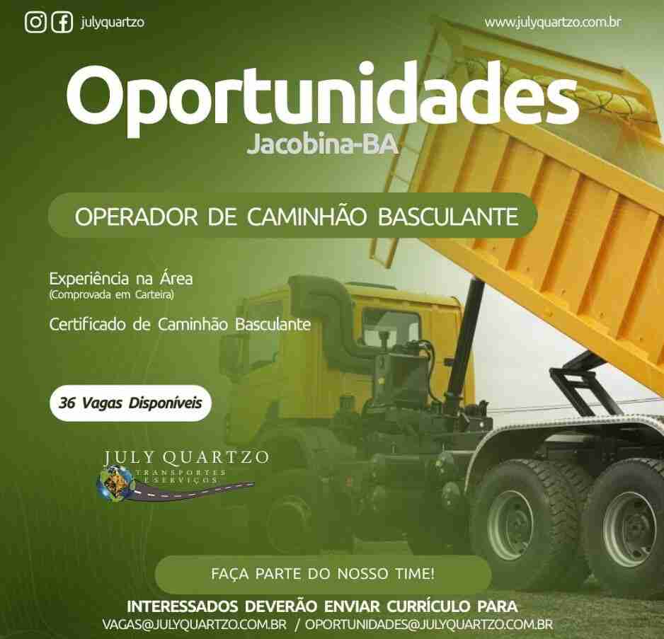 July Quartzo - Vaga para motoristas