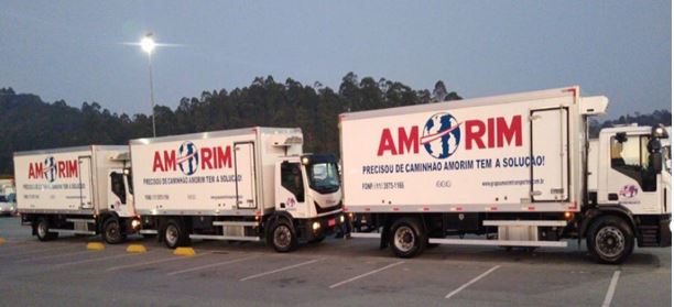 caminhões do Grupo Amorim