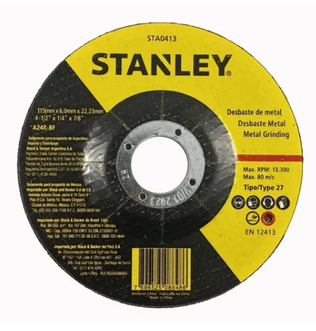 Disco desbaste 115 - Stanley Disco desbaste 115 - Stanley