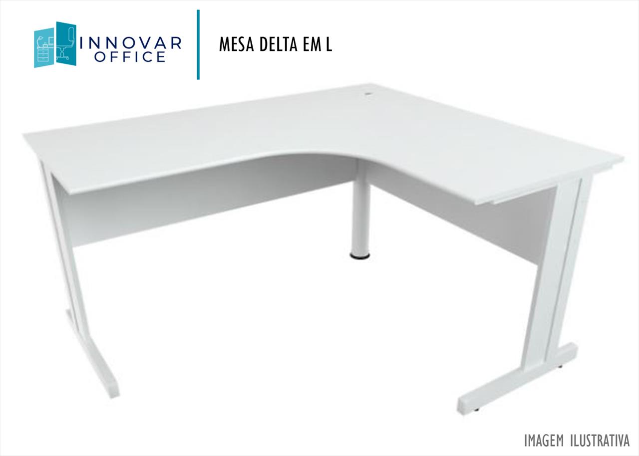 MESA DE ESCRITÓRIO DELTA EM L 15mm - Innovar Office