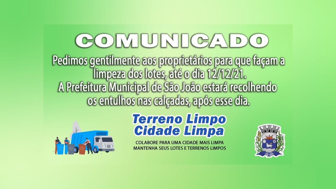 TERRENO LIMPO CIDADE LIMPA