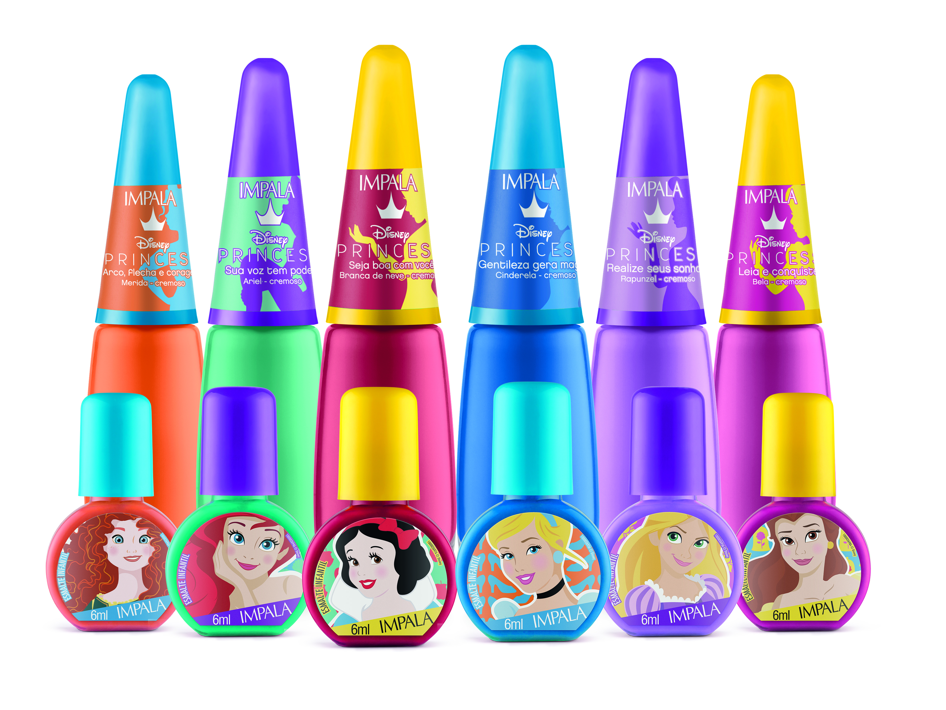 Em parceria com a Disney, Impala lança coleção de esmaltes “Princesas” e novos produtos da linha Hair Care Infantil