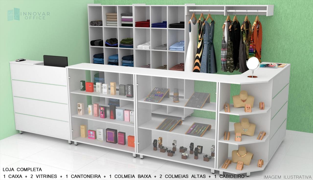 Balcão Vitrine Loja Completa - Innovar Office